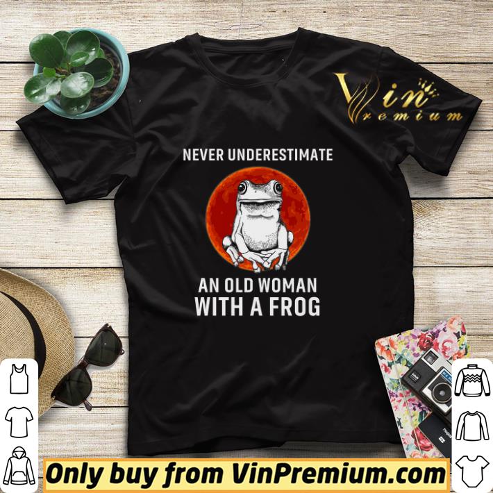 7f110388 never underestimate an old woman with a frog shirt sweater 4 - Never Underestimate An Old Woman With A Frog shirt sweater