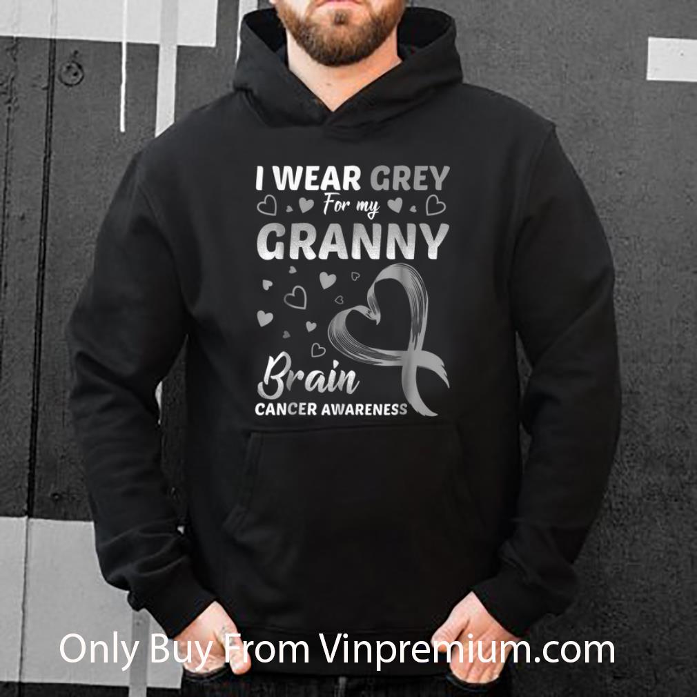 871a09db great i wear grey for my granny brain cancer awareness shirt 4 - Great I Wear Grey For My Granny Brain Cancer Awareness shirt