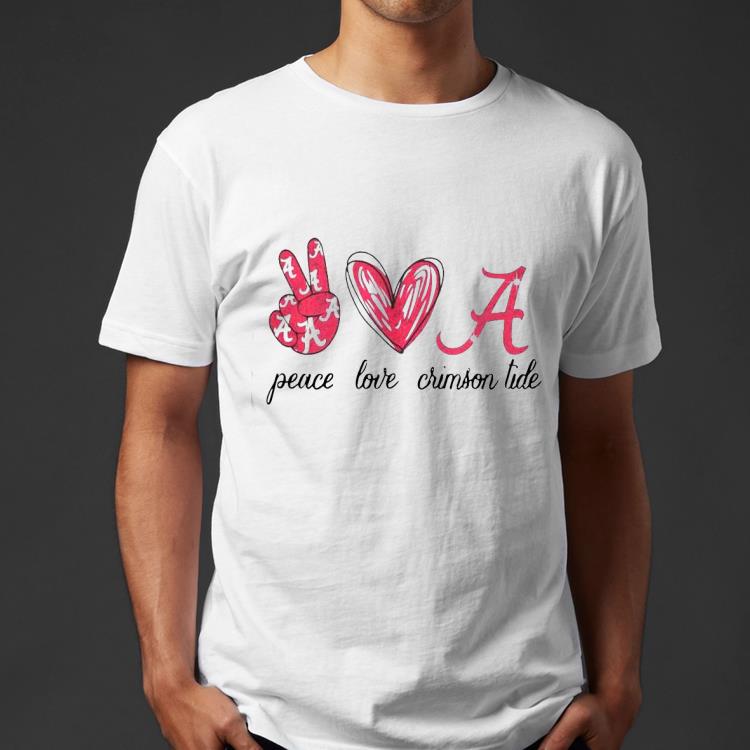ac3073cf peace love alabama crimson tide shirt 4 - Peace Love Alabama Crimson Tide Shirt