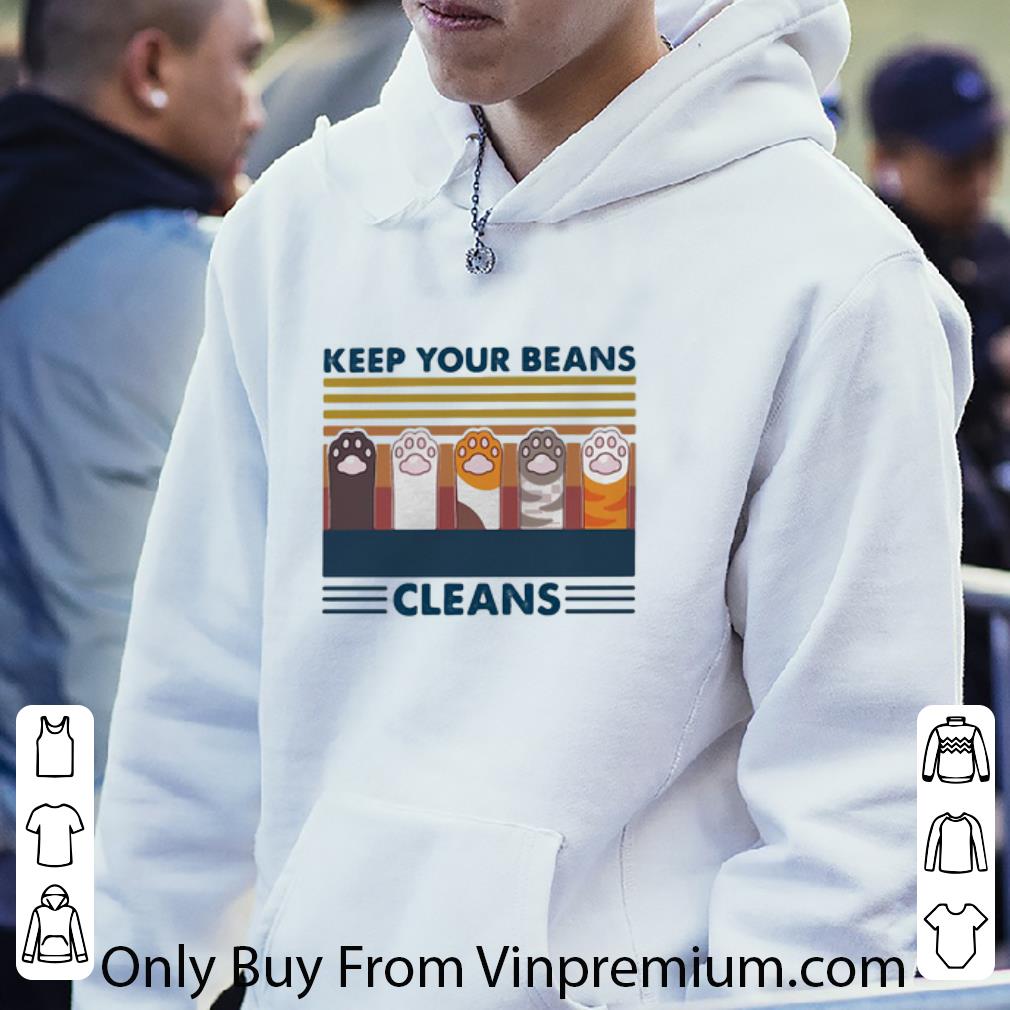 d1725445 nice paws cat keep your beans cleans vintage shirt 4 - Nice Paws Cat Keep Your Beans Cleans Vintage shirt
