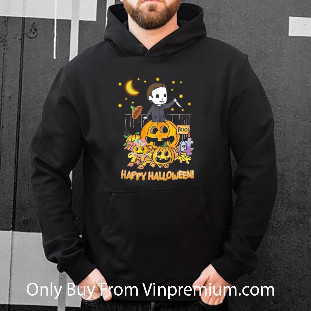 d6891bee official happy halloween michael myers chibi boo rip pumpkin shirt 4 - Official Happy Halloween Michael Myers Chibi Boo Rip Pumpkin shirt