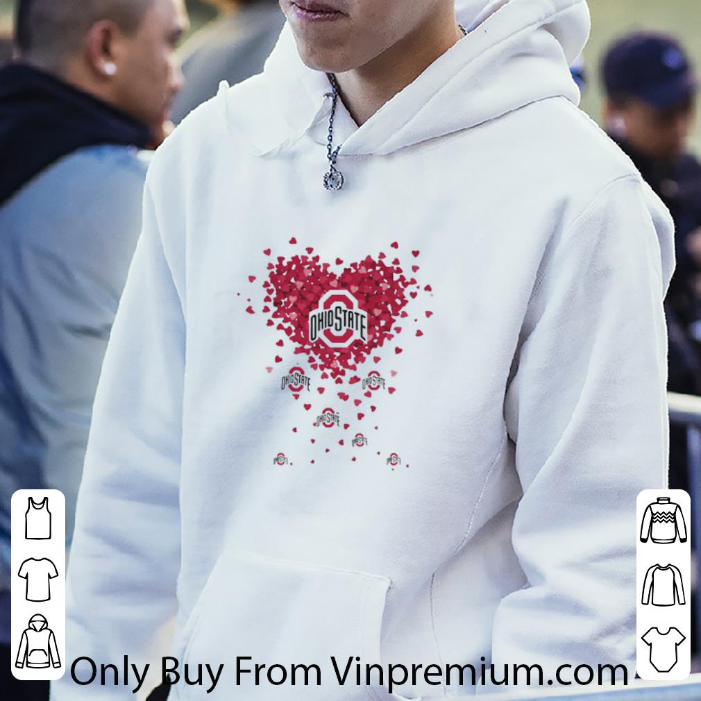d82e7315 premium love ohio state buckeyes football logo tiny shaped hearts shirt 4 - Premium Love Ohio State Buckeyes Football Logo Tiny Shaped Hearts shirt