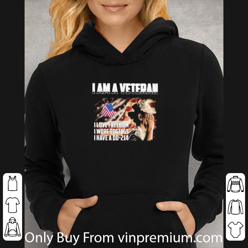 8a8da18d original i am a veteran i love freedom i wore dog tags i have a dd214 american flag shirt 4 - Original I Am A Veteran I Love Freedom I Wore Dog Tags I Have A Dd214 American Flag shirt