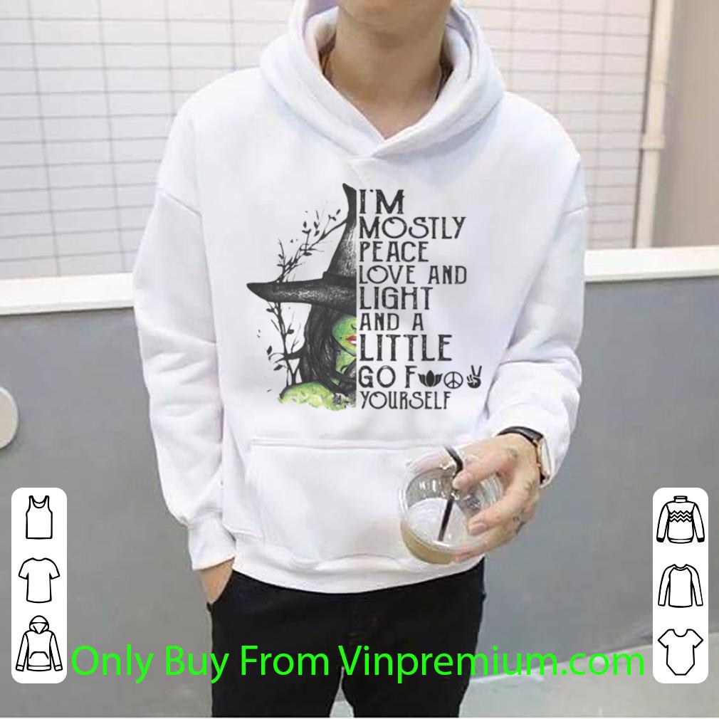 974614db official i m mostly peace love and light and a little go fuck yourself wich halloween shirt 4 - Official I’m Mostly Peace Love And Light And A Little Go Fuck Yourself Wich Halloween shirt