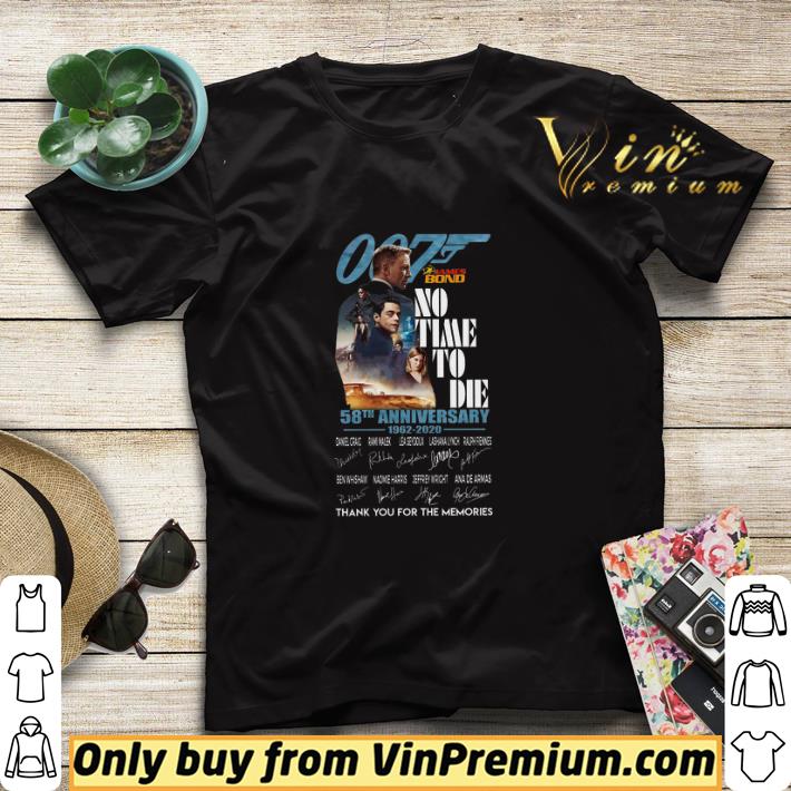 007 James Bond No Time To Die 58th Anniversary 1962 2020 Signature Thank You shirt sweater ea72313d 007 james bond no time to die 58th anniversary 1962 2020 signature thank you shirt sweater 4 - 007 James Bond No Time To Die 58th Anniversary 1962 2020 Signature Thank You shirt sweater