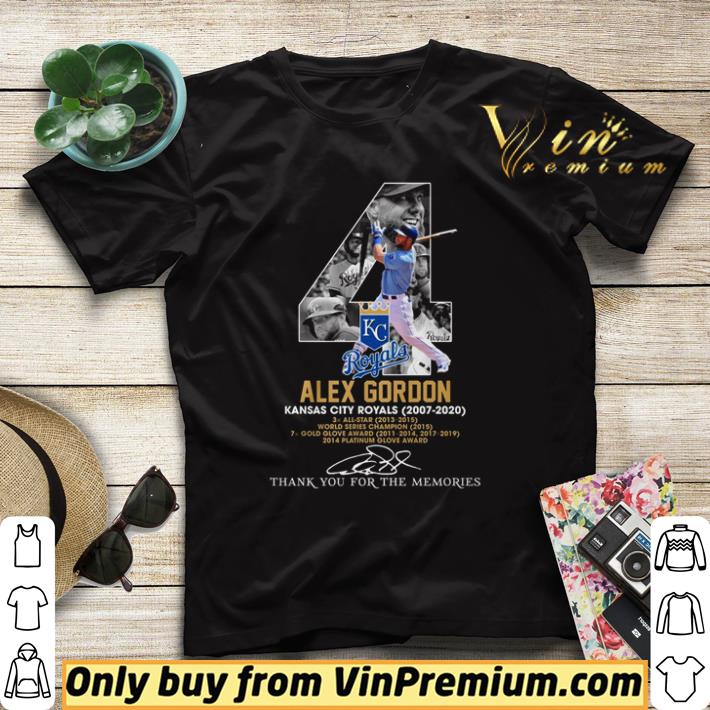 4fe3913b official 4 alex gordon kansas city royals 2007 2020 thank for the memories signature shirt sweater 4 - Official 4 alex gordon kansas city royals 2007 2020 thank for the memories signature shirt sweater
