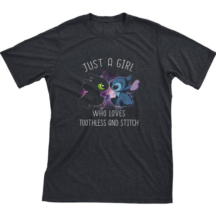 Awesome Just A Girl Who Loves Toothless And Stitch tshirt sweatshirt