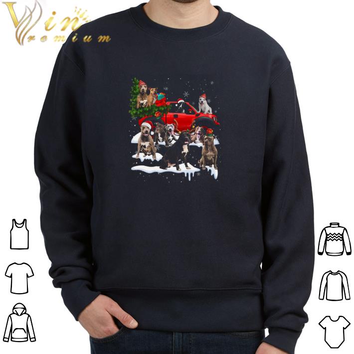 936dbd40 awesome pitbull merry christmas red car tshirt 4 - Awesome Pitbull Merry Christmas Red Car tshirt