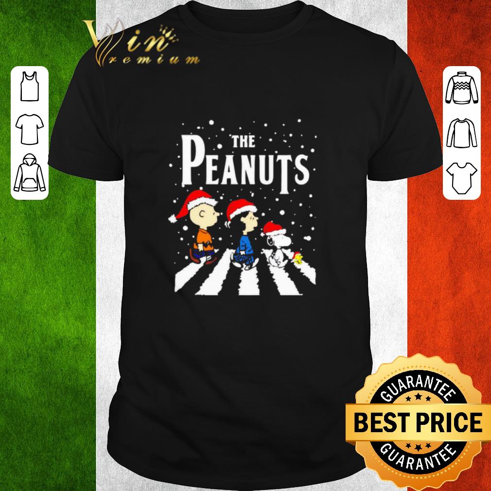 Charlie Snoopy Linus Lucy Christmas Abbey Road Walk shirt