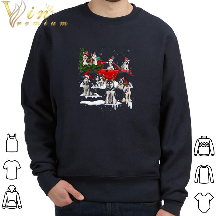 bddfd420 hot husky merry christmas red car tshirt 4 - Hot Husky Merry Christmas Red Car tshirt