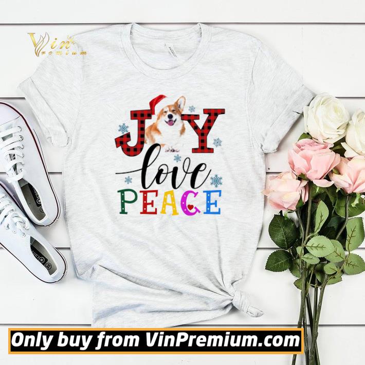 15bc8ce2 corgi santa christmas joy love peace shirt sweater 4 - Corgi Santa Christmas Joy Love Peace shirt sweater