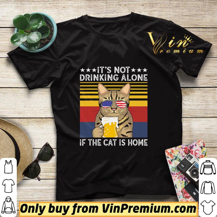 479794ef it s not drinking alone if the cat is home sunglasses american flag beer vintage shirt sweater 4 - It’s Not Drinking Alone If The Cat Is Home Sunglasses American Flag Beer Vintage shirt sweater