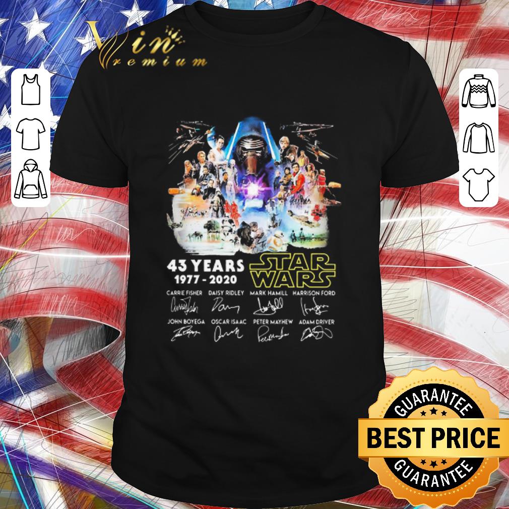 Funny 43 Years 1977 2020 Star Wars Signatures shirt