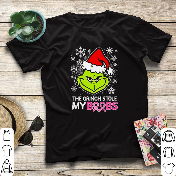 94dcc5b9 awesome the grinch stole my boobs breast cancer christmas shirt sweater 4 - Awesome The Grinch stole my boobs Breast Cancer Christmas shirt sweater