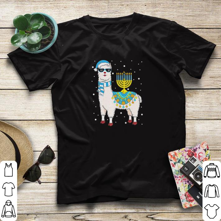 a1ae213b awesome llama menorah happy merry christmas shirt sweater 4 - Awesome Llama menorah happy Merry Christmas shirt sweater