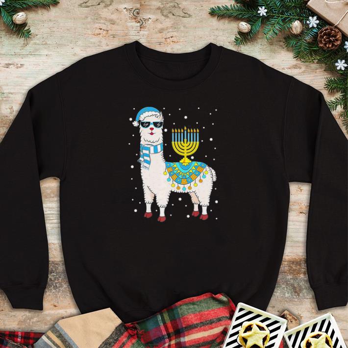 Awesome Llama menorah happy Merry Christmas tshirt sweater c48137c4 awesome llama menorah happy merry christmas tshirt sweater 4 - Awesome Llama menorah happy Merry Christmas tshirt sweater