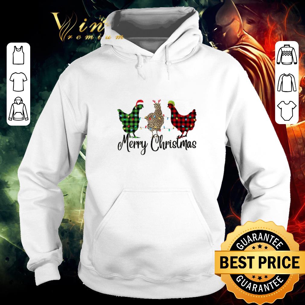 fdca10f0 official chickens leopard plaid lights merry christmas shirt 4 - Official Chickens Leopard Plaid Lights Merry Christmas shirt