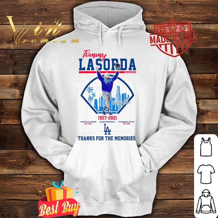 ded6e92a tommy lasorda manager 1927 2021 los angeles dodgers signature shirt 4 - Original  Tommy Lasorda Manager 1927-2021 Los Angeles Dodgers Signature shirt