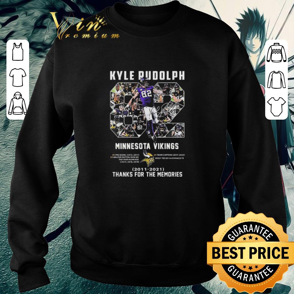 5e2f7f9b premium kyle rudolph 82 minnesota vikings 2011 2021 thanks for the memories signatures shirt 4 - Premium Kyle Rudolph 82 Minnesota Vikings 2011 2021 Thanks For The Memories Signatures shirt