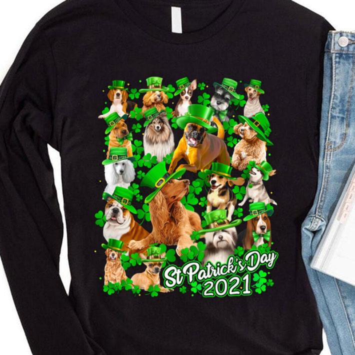 d1e92c8a dogs and shamrocks st patrick s day 2021 shirt 4 - Original Dogs and shamrocks St. Patrick's day 2021 shirt
