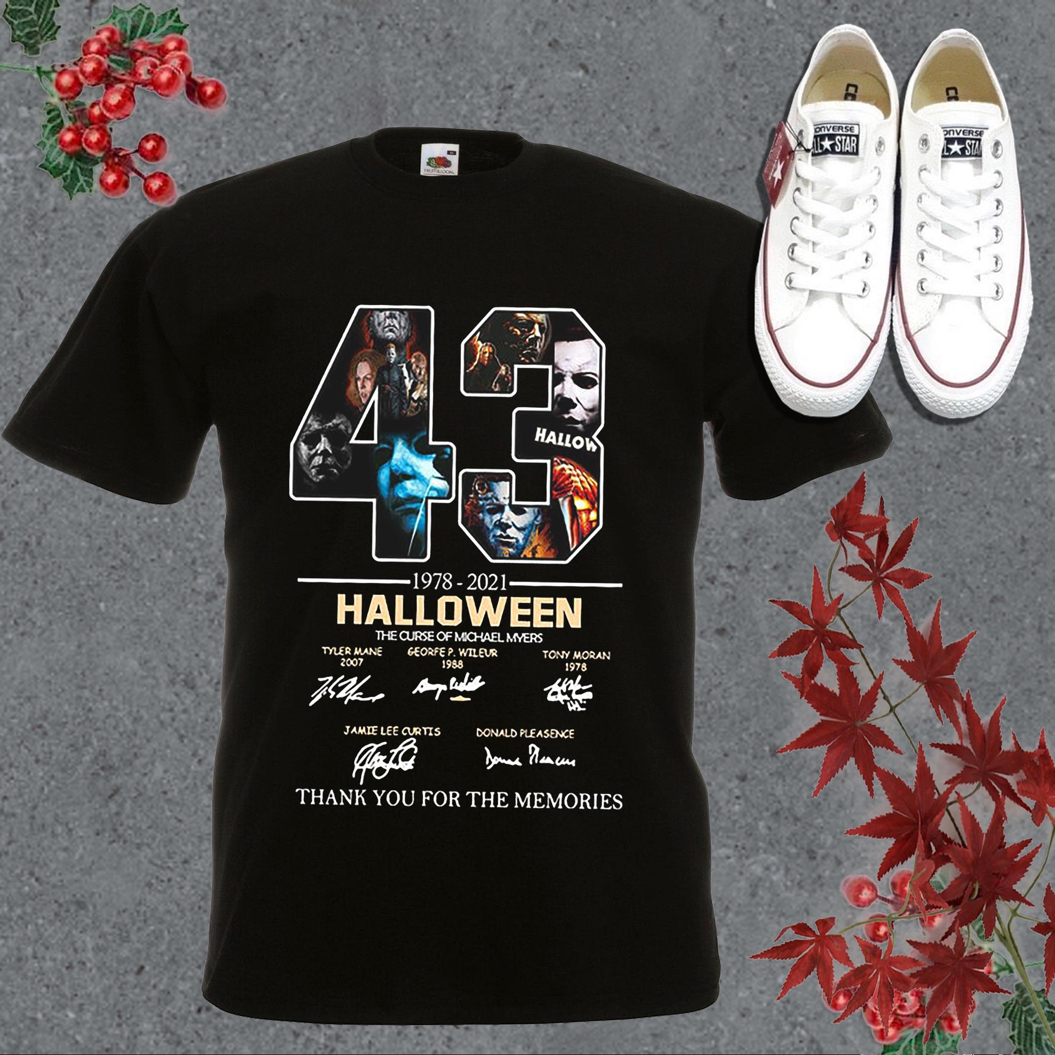 43 Years 1978 2021 Halloween Michael Myers Signatures Thank You Shirt