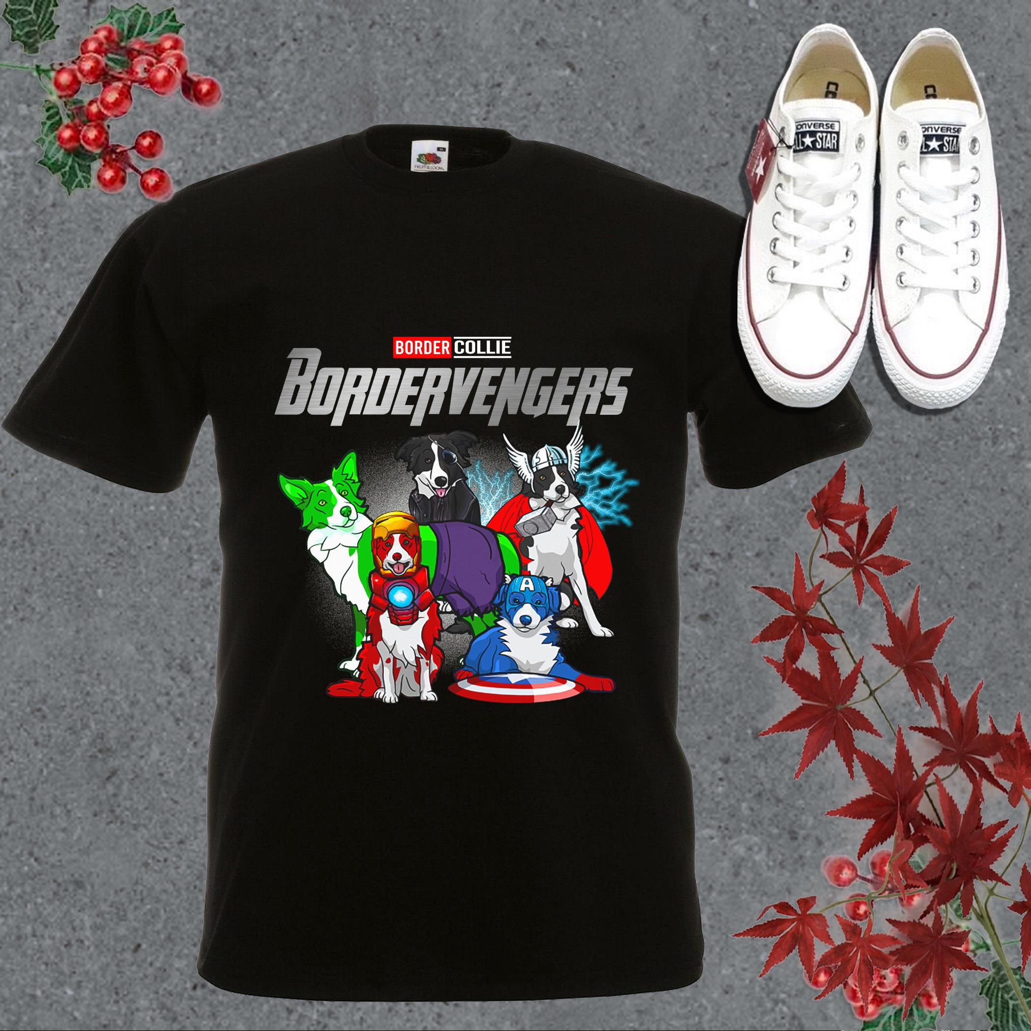 Bordervengers Border Collie And Avengers Dog Lover Marvel Dog Shirt, Dog Marvel Shirt