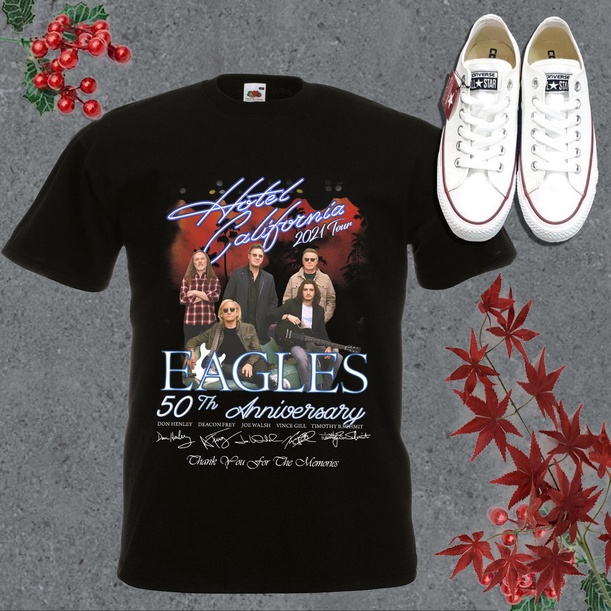 Eagles 50th Anniversary Hotel California Tour Signatures Shirt, California Shirt