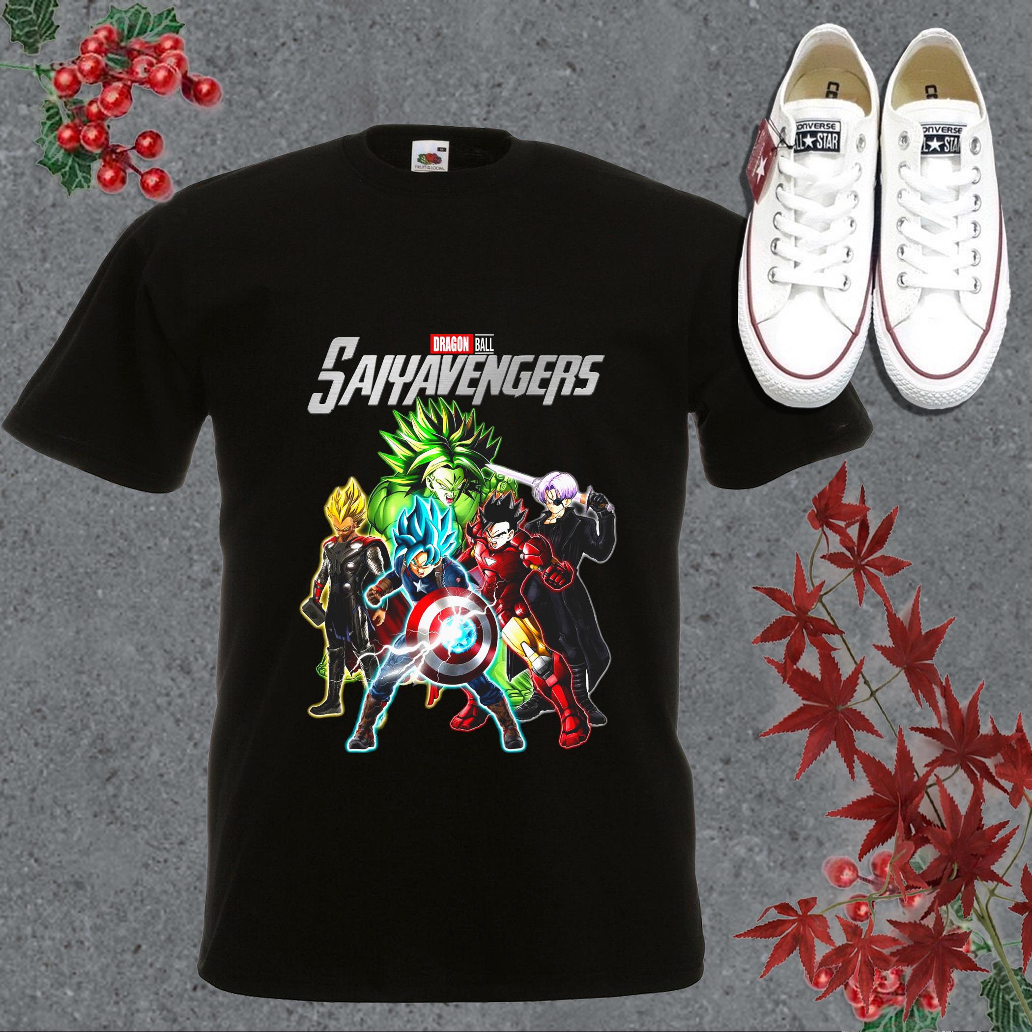 Son Goku And Vegeta Dragon Ball Saiyavengers Marvel Avengers Shirt