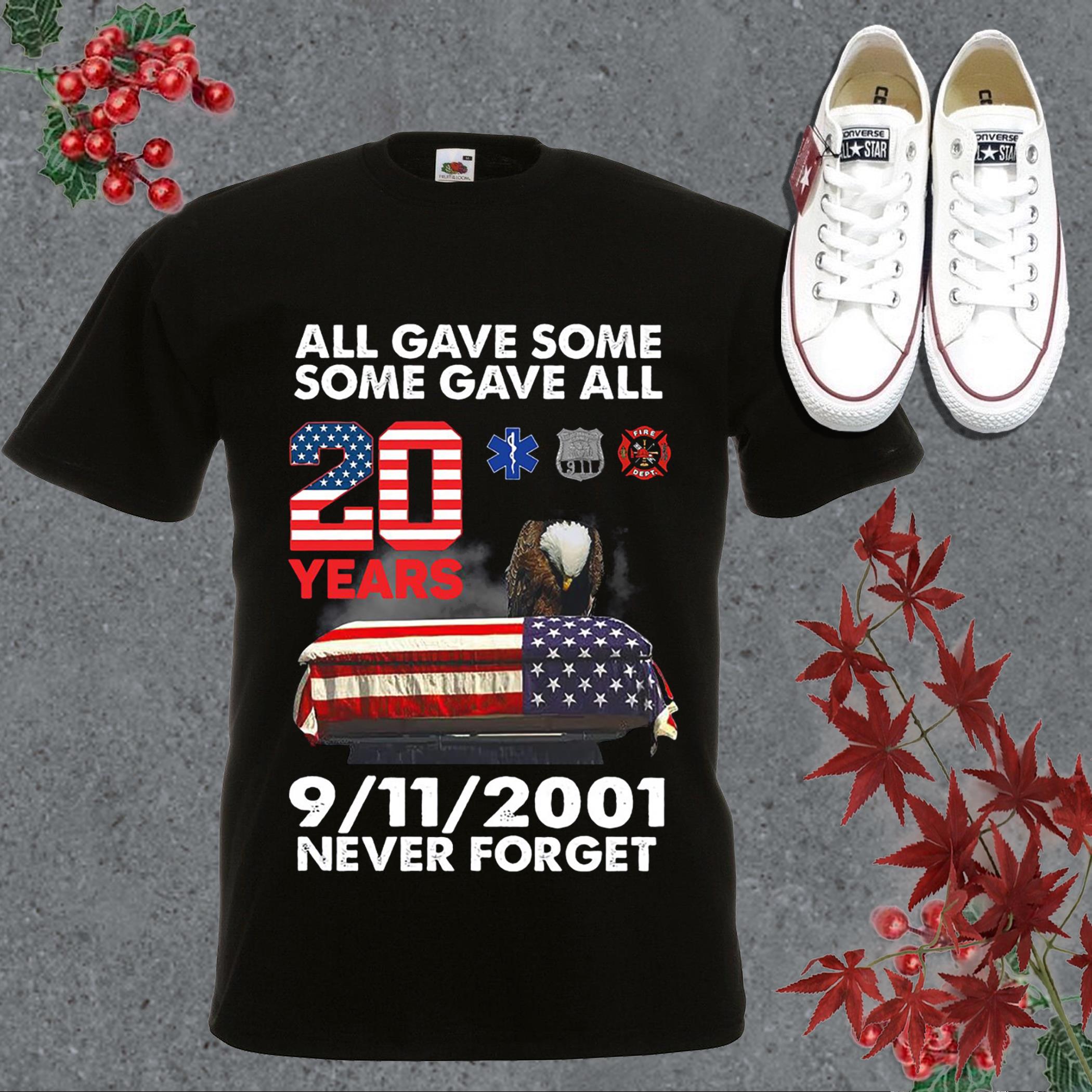Vintage American Flag All Gave Some Some Gave All 20 Year Never Forget Shirt American Flag Shirt