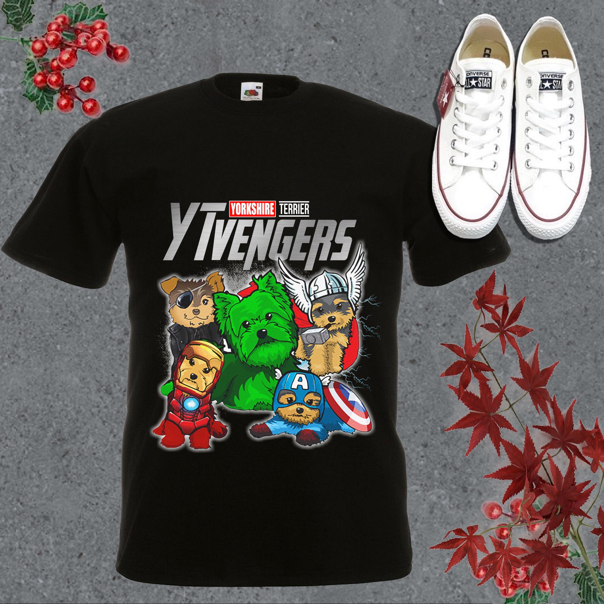 Vintage Dog marvel Shirt, Yorkshire Terrier YTvengers Marvel Avengers Endgame Shirt