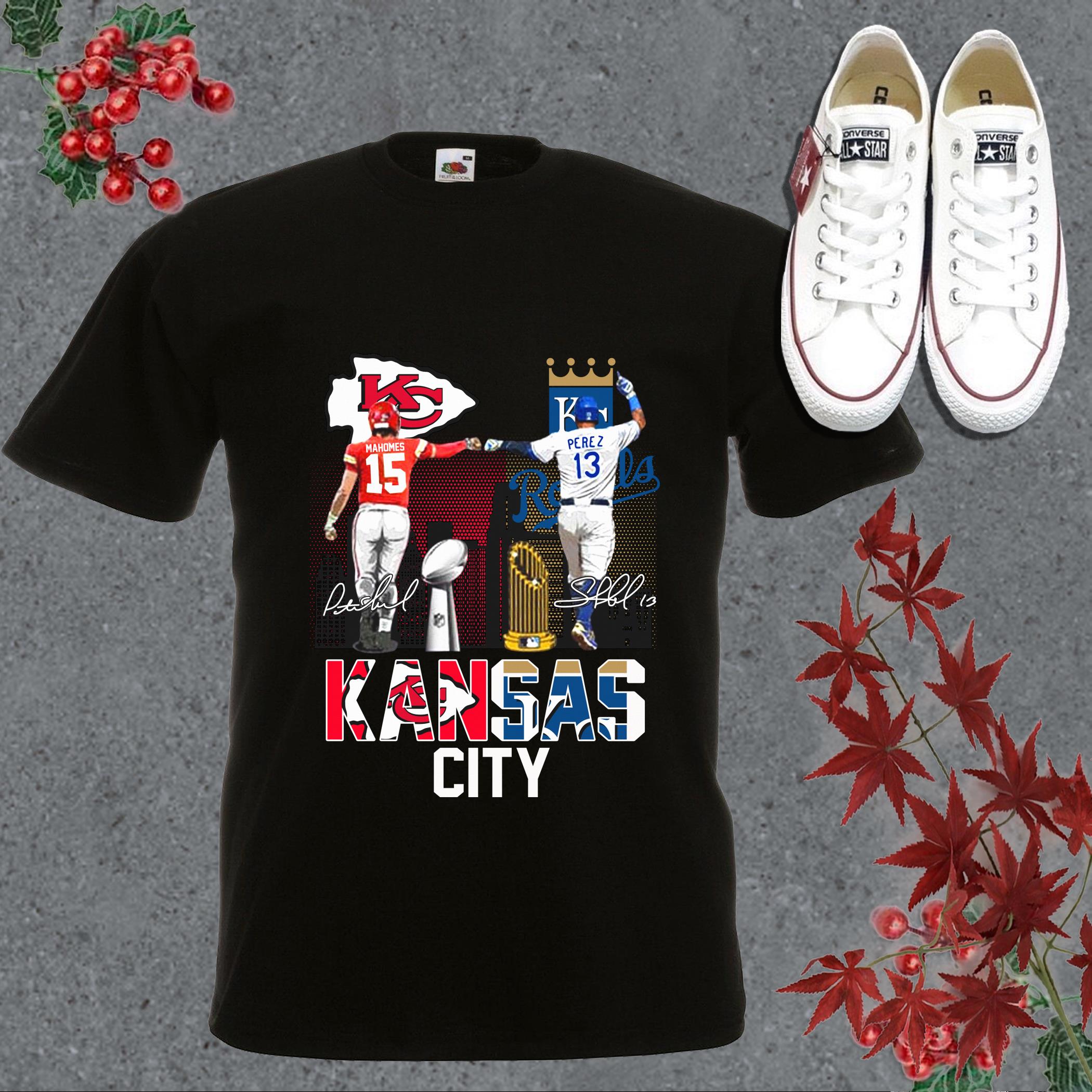 Vintage Kansas City Shirt, Kansas City Patrick Mahomes and Salvador Perez Shirt