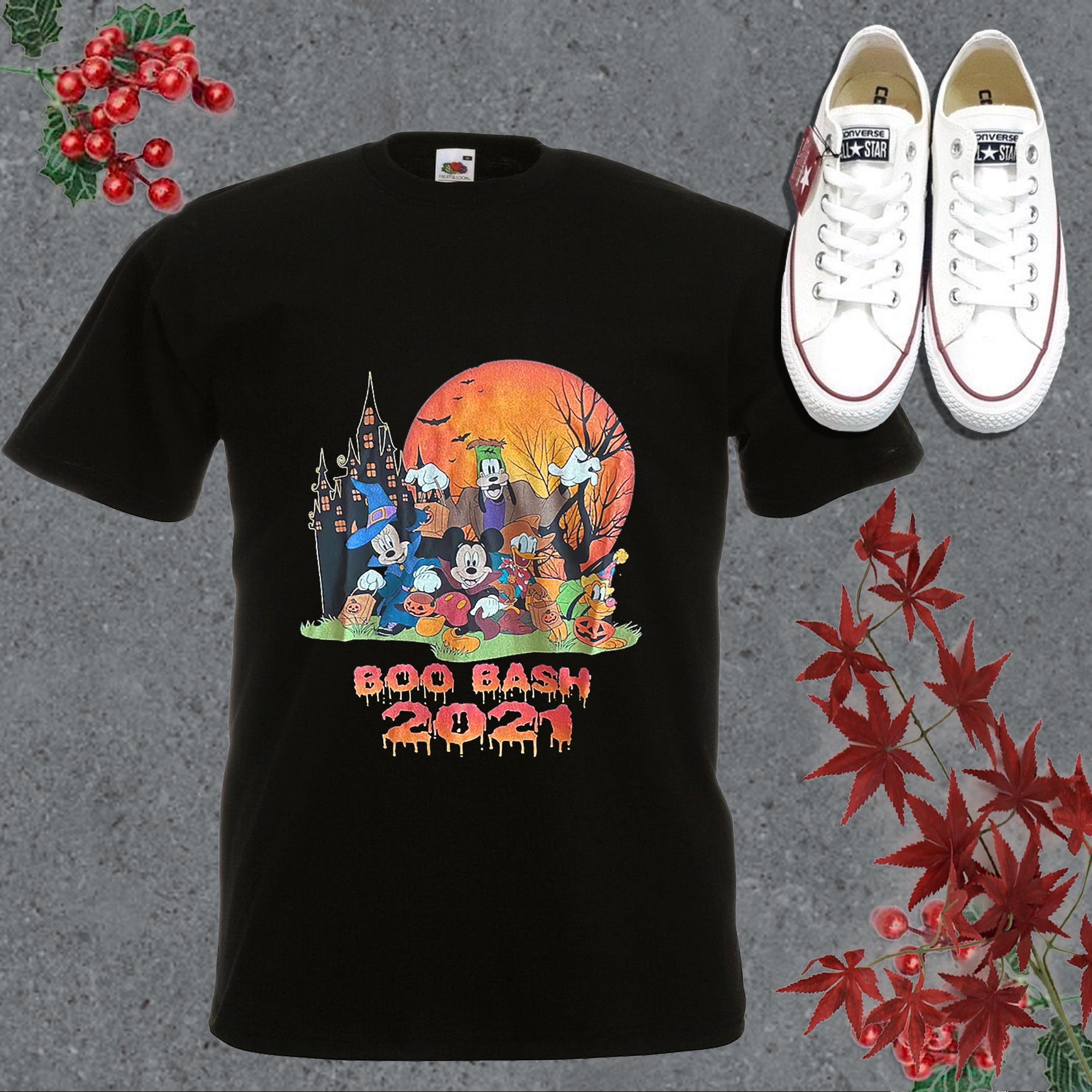 Awesome Boo Bash 2021 Disney Shirt, Mickey Donald Duck Pluto Dog Boo Bash 2021 Happy Halloween Shirt