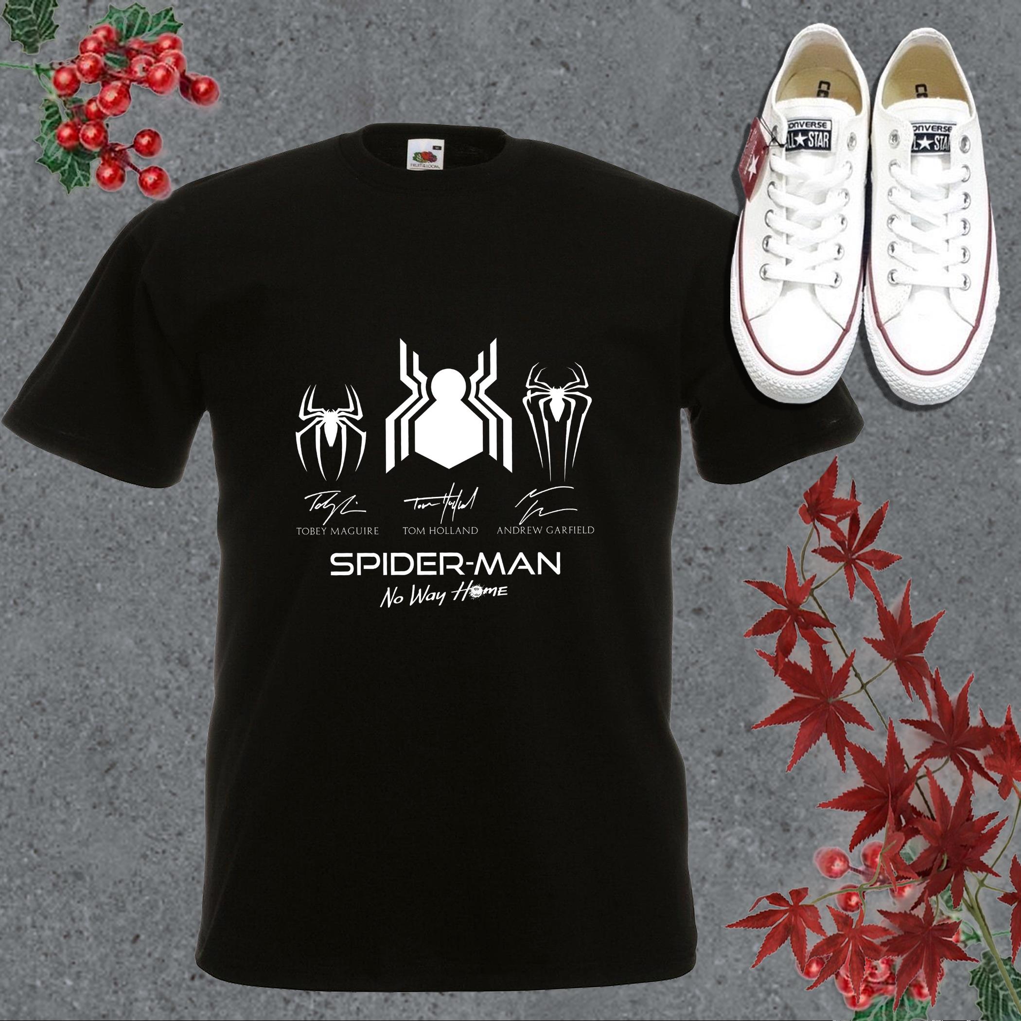 Awesome Spider Man No Way Home Merch Signatures Shirt, Spider Man Tobey Maguire Tom Holland Andrew Garfield Shirt