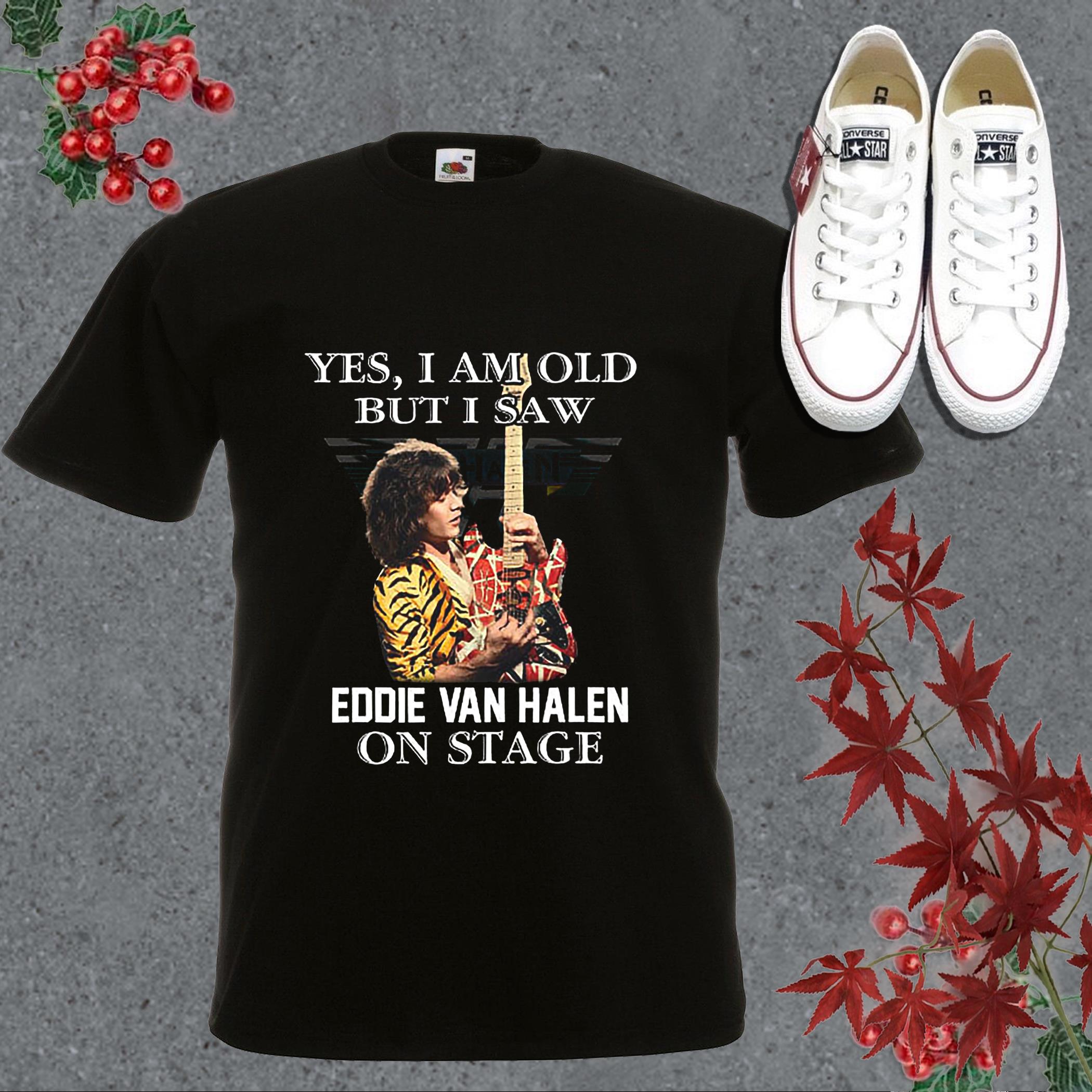 Great I Saw Eddie Van Halen And Guitar Shirt, Yes I Am Old But I Saw Eddie Van Halen Shirt
