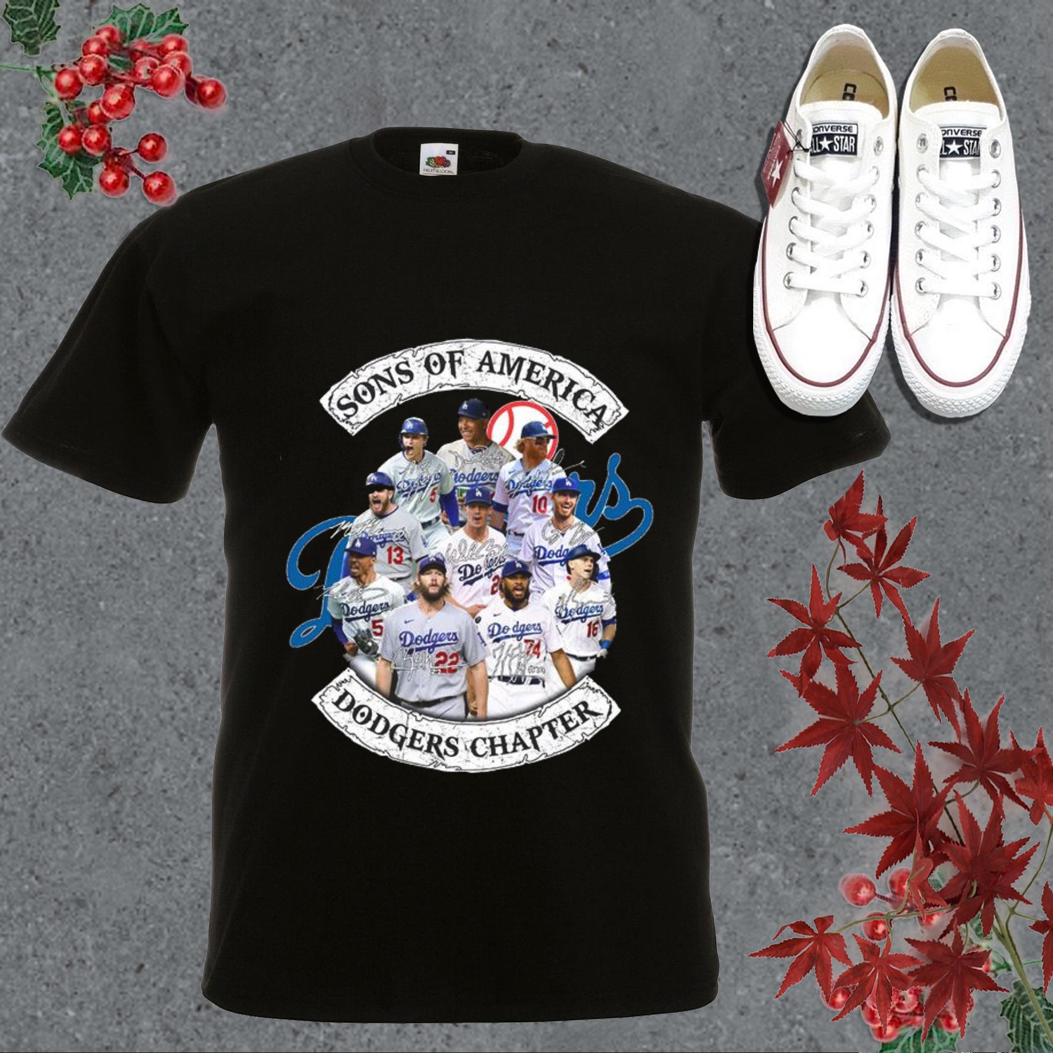 Premium Baseball Sons Of America Dodgers Chapter Signatures Shirt, Dodgers Chapter Shirt, Sons Of American Dodgers Chapter Shirt