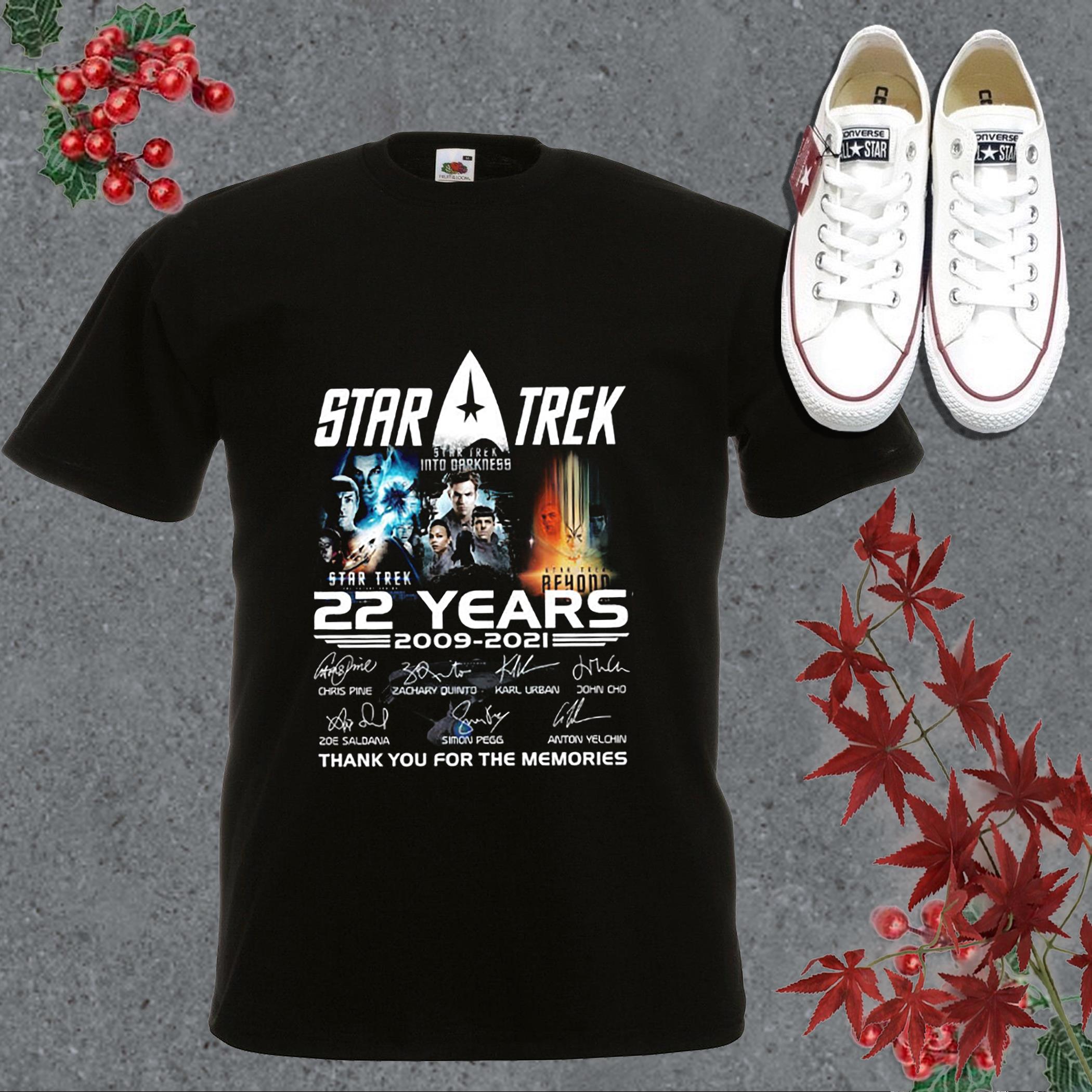 Premium Star Trek 22 Years 2009 2021 Thank You For The Memories Signatures Shirt, Star Strek Shirt