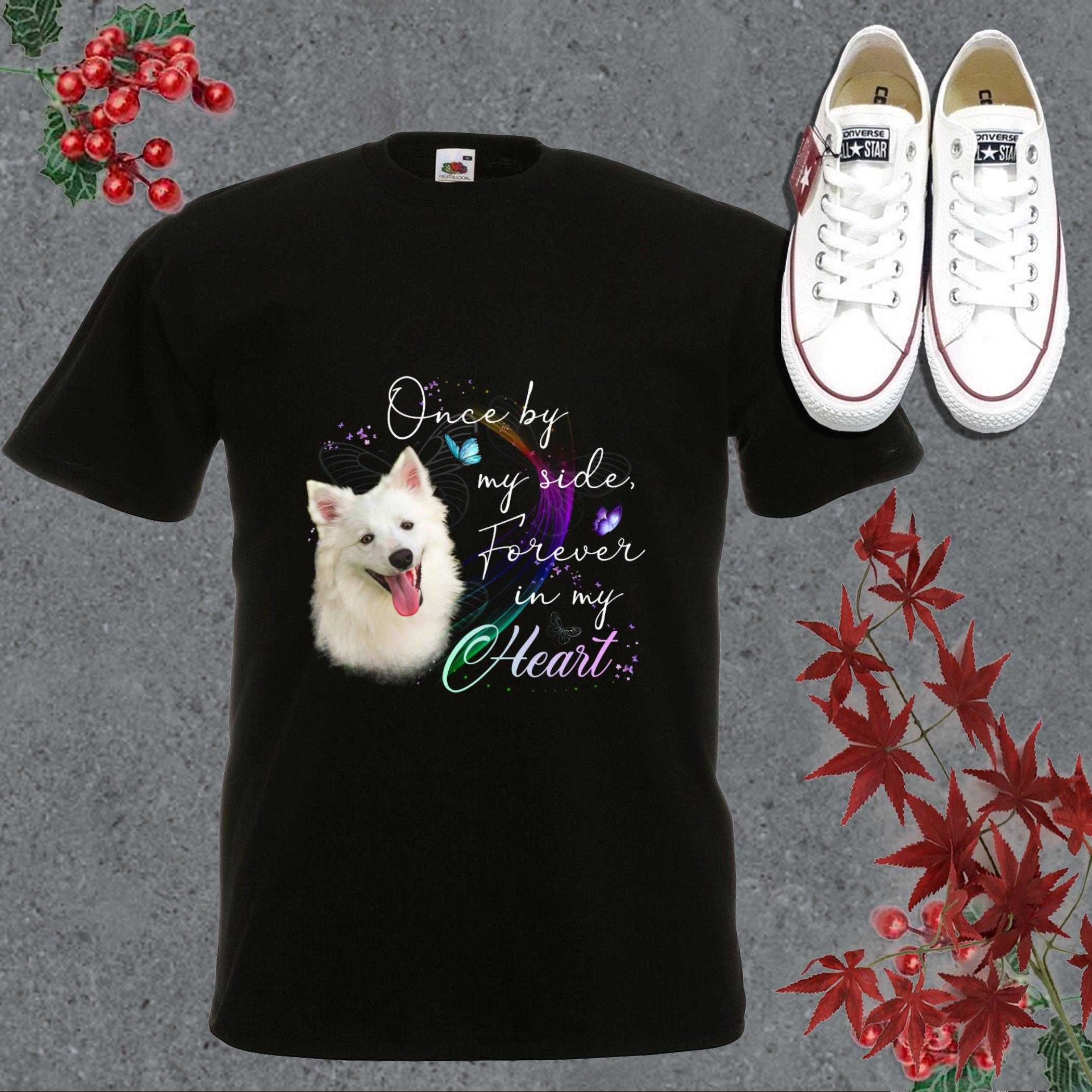 Top Dog Japanese Spitz Spaniel In My Hearth Hallothanksmas Shirt, Spitz One By My Side Forever In My Hearth Shirt