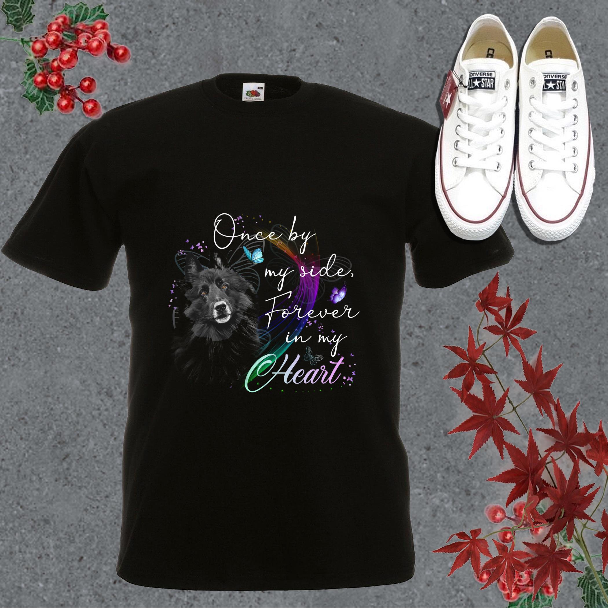 Vintage Dog Groenendael Spaniel In My Hearth Shirt, Groenendael One By My Side Forever In My Hearth Shirt
