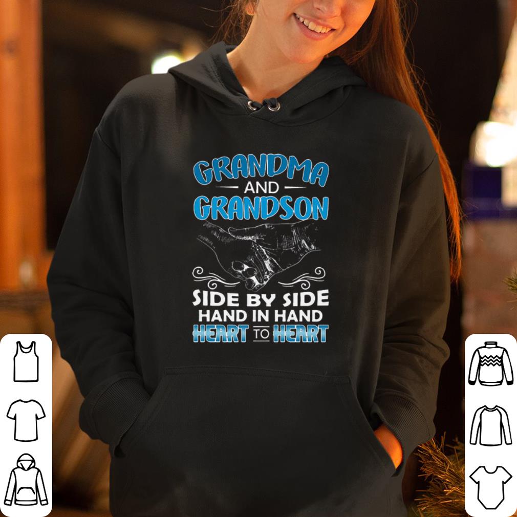 Grandma and grandson side by side hand in hand heart to heart shirt 4 - Grandma and grandson side by side hand in hand heart to heart shirt