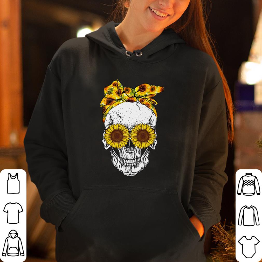 Skull sunflower shirt 4 - Skull sunflower shirt