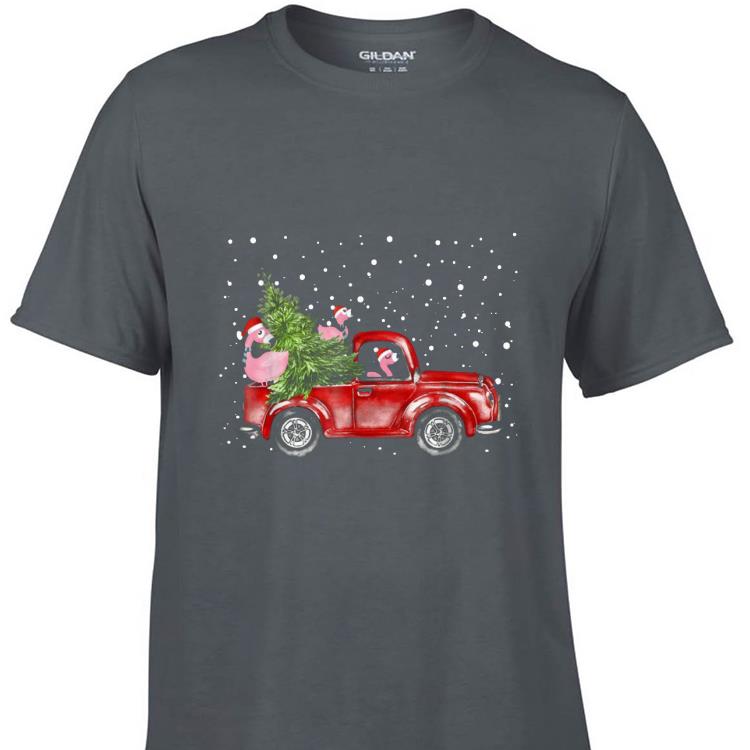 Aweome Flamingo Truck Christmas Tree shirt 1 - Aweome Flamingo Truck Christmas Tree shirt