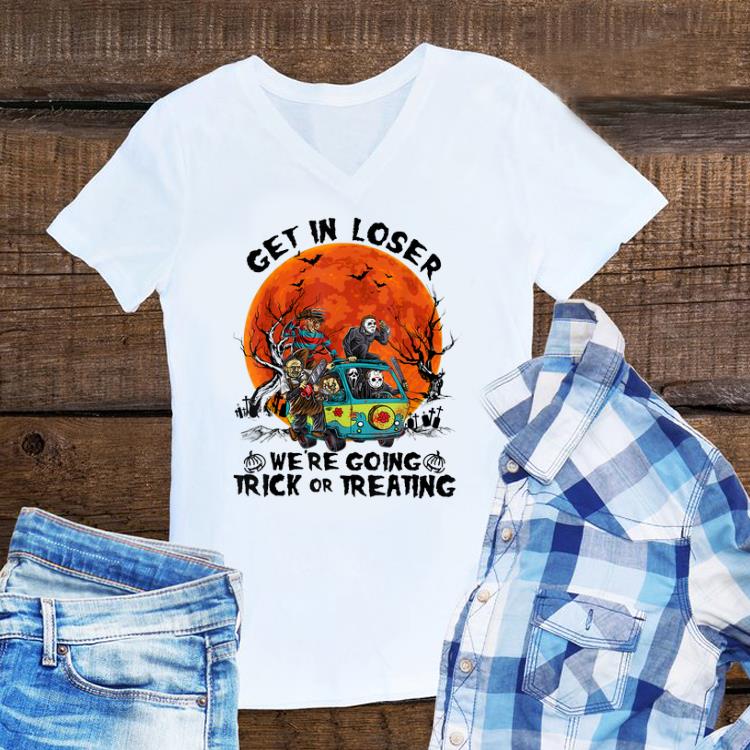 Awesome Get in Loser We re Going Trick or Treating Halloween Sunset shirt 1 - Awesome Get in Loser We're Going Trick or Treating Halloween Sunset shirt