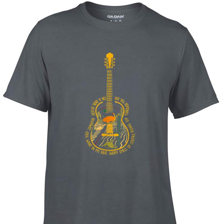 Awesome Guitar Hotel california On A Dark Desert Highway shirt 1 1 - Awesome Guitar Hotel california On A Dark Desert Highway shirt