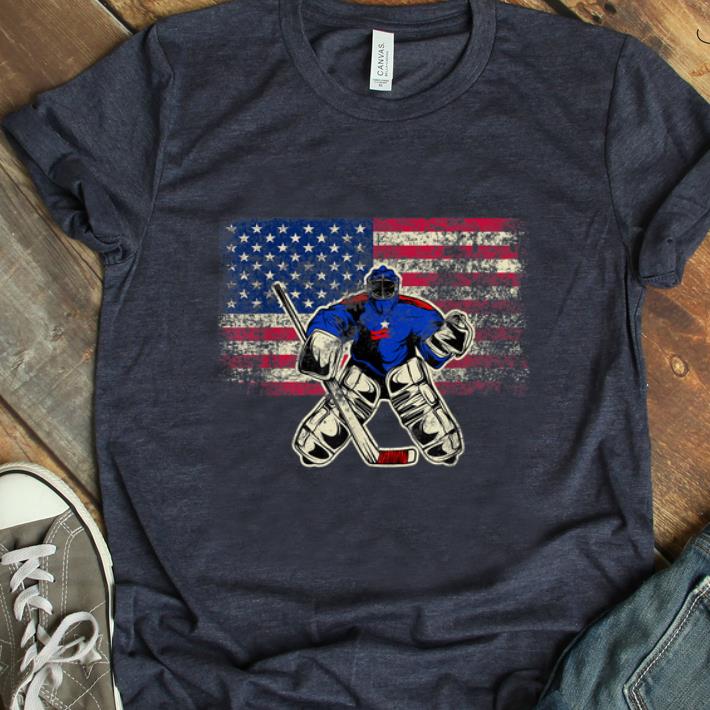 Awesome Ice Hockey Goalie USA Flag shirt 1 - Awesome Ice Hockey Goalie USA Flag shirt