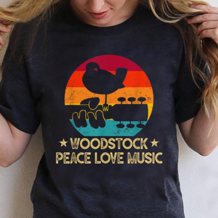 Awesome Vintage Woodstocks Peace Love Music shirt 1 - Awesome Vintage Woodstocks Peace Love Music shirt