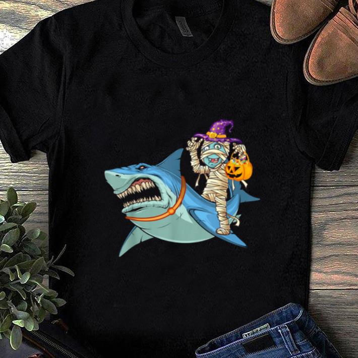 Beautiful Witch Mummy Riding Shark Mummy Halloween Costume shirt 1 - Beautiful Witch Mummy Riding Shark-Mummy Halloween Costume shirt