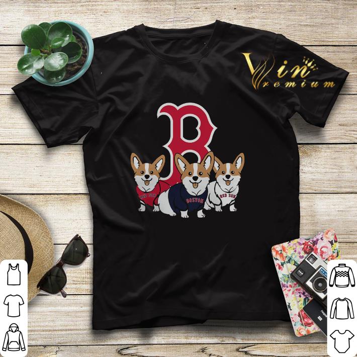 Corgis Boston Red Sox shirt sweater 4 - Corgis Boston Red Sox shirt sweater