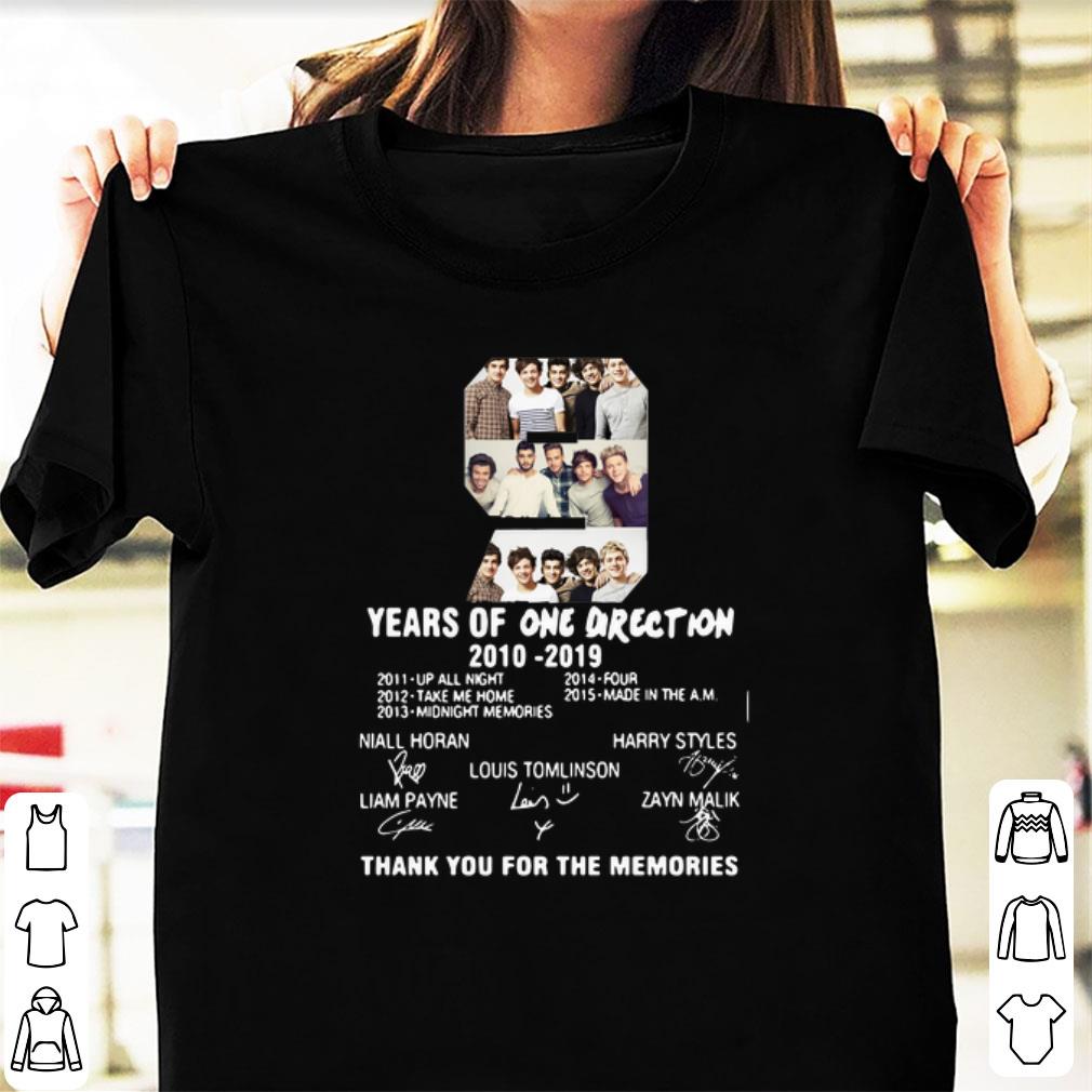 Hot 9 Years of One Direction thank you for the memories signature shirt 1 - Hot 9 Years of One Direction thank you for the memories signature shirt