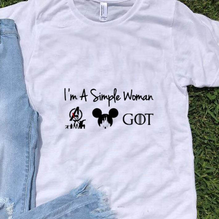 Hot I m A Simple Woman Avenger Disney Mickey Game Of Throne shirt 1 - Hot I'm A Simple Woman Avenger Disney Mickey Game Of Throne shirt
