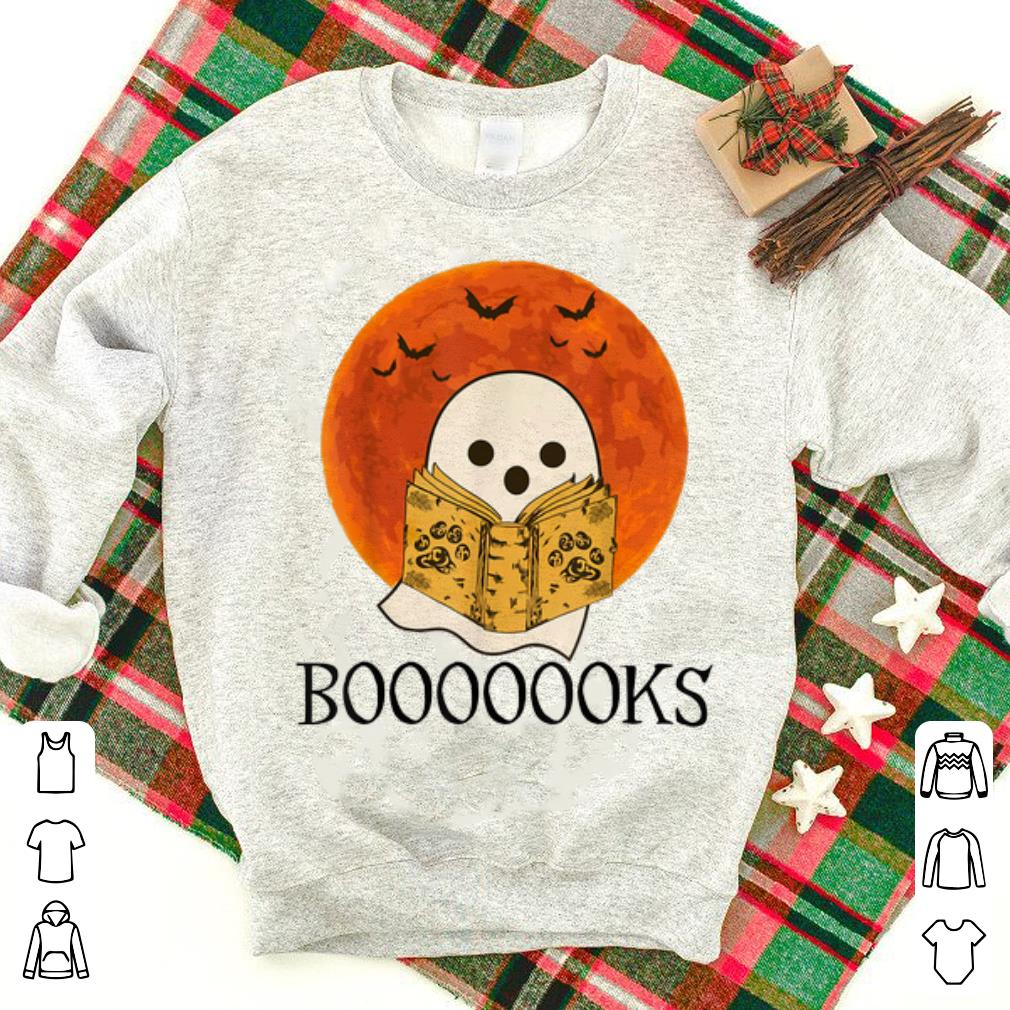 Nice Ghost Read Booooooks Sunset Halloween shirt 1 - Nice Ghost Read Booooooks Sunset Halloween shirt